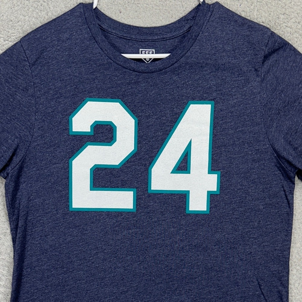 Seattle Mariners Mens Ken Griffey Jr. T-Shirt Large Blue Ebbets Field Flannels
